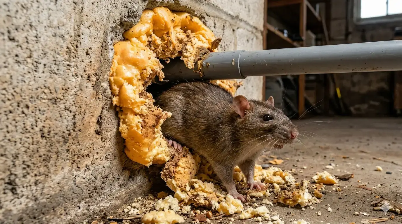 Mousse expansive contre les rongeurs : pourquoi l'éviter