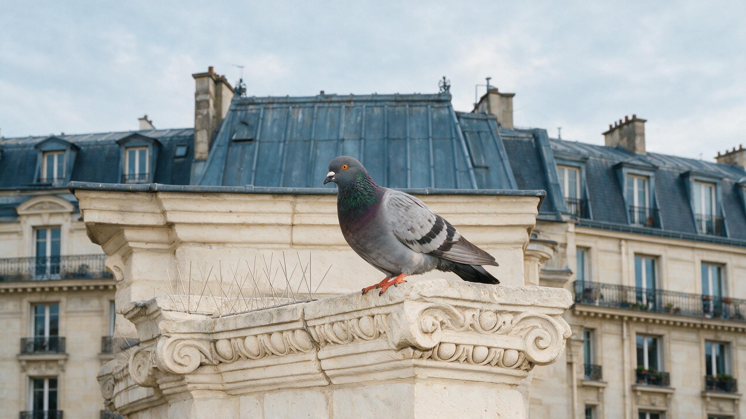 Pigeons balcon/toiture : solutions autorisées en copro